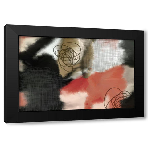 In Motion Black Modern Wood Framed Art Print by Kimberly, Allen