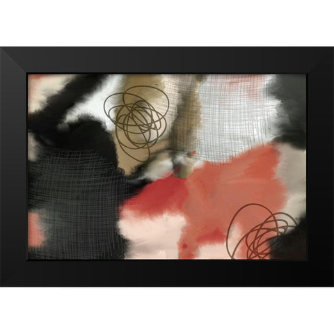 In Motion Black Modern Wood Framed Art Print by Kimberly, Allen