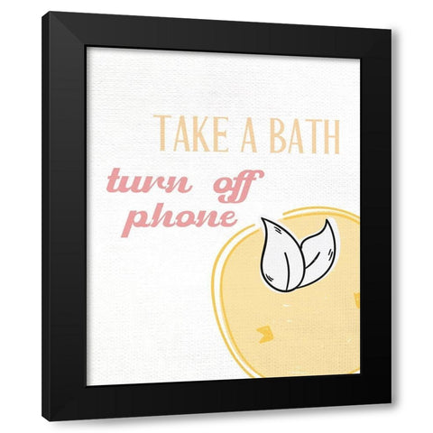 Self Care Menu 2 Black Modern Wood Framed Art Print by Allen, Kimberly