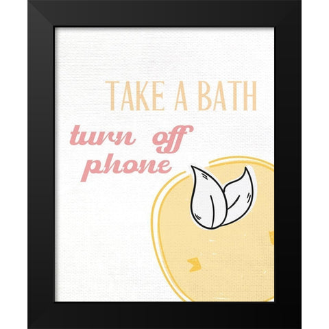 Self Care Menu 2 Black Modern Wood Framed Art Print by Allen, Kimberly