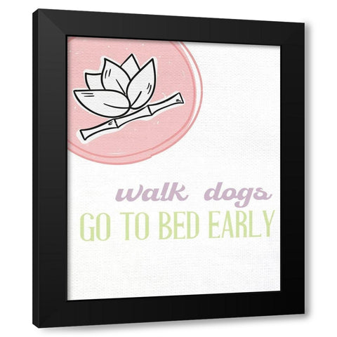Self Care Menu 4 Black Modern Wood Framed Art Print with Double Matting by Allen, Kimberly