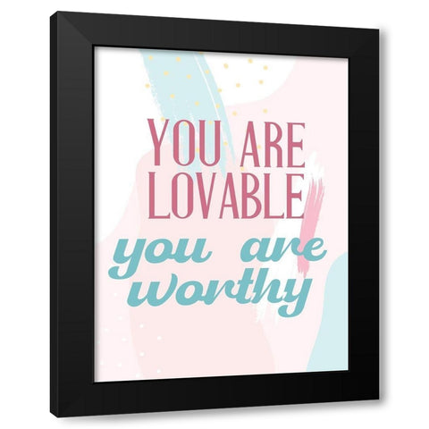 Positive Affirmations 1 Black Modern Wood Framed Art Print by Allen, Kimberly