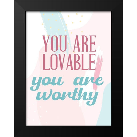 Positive Affirmations 1 Black Modern Wood Framed Art Print by Allen, Kimberly