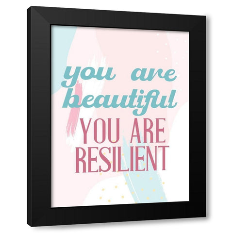 Positive Affirmations 4 Black Modern Wood Framed Art Print by Allen, Kimberly