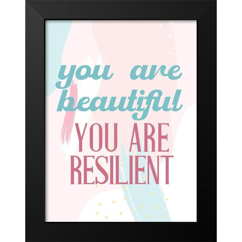 Positive Affirmations 4 Black Modern Wood Framed Art Print by Allen, Kimberly