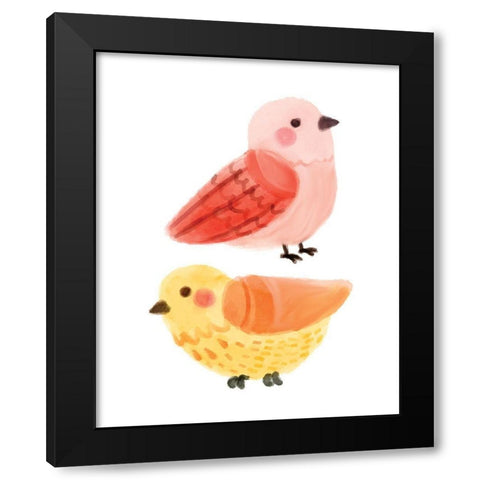 Chirp 1 Black Modern Wood Framed Art Print by Allen, Kimberly