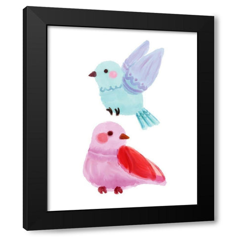 Chirp 3 Black Modern Wood Framed Art Print by Allen, Kimberly