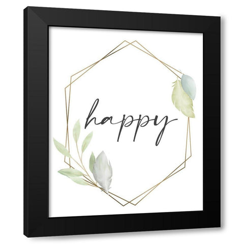 Minty 4 Black Modern Wood Framed Art Print with Double Matting by Allen, Kimberly