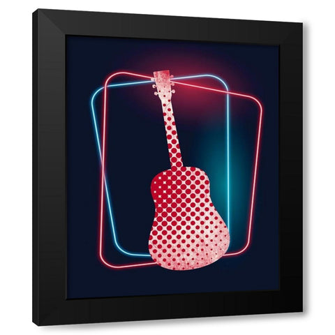Neon Music 3 Black Modern Wood Framed Art Print by Allen, Kimberly