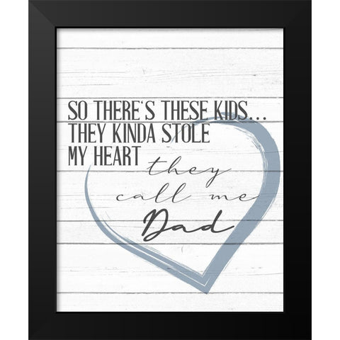 Call Me Dad Black Modern Wood Framed Art Print by Allen, Kimberly