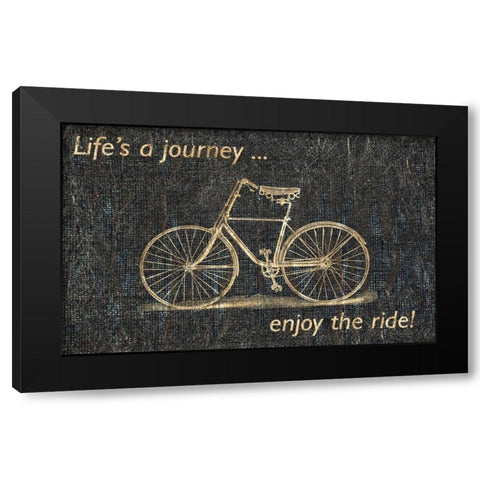 Lifes a Journey Black Modern Wood Framed Art Print by Allen, Kimberly
