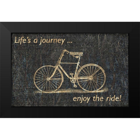 Lifes a Journey Black Modern Wood Framed Art Print by Allen, Kimberly