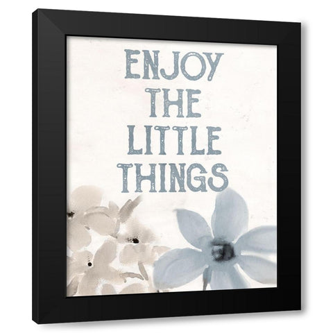 Spring Blue 3 Black Modern Wood Framed Art Print with Double Matting by Allen, Kimberly