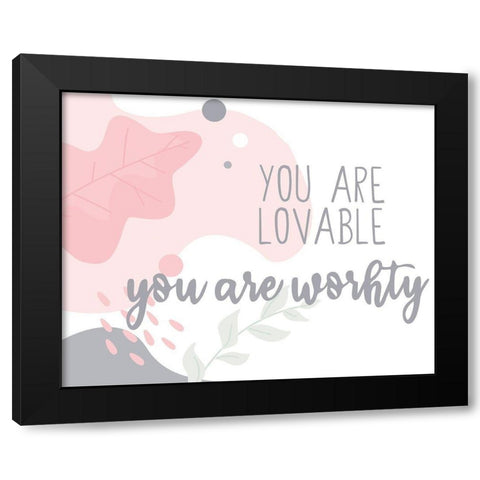 Affirmations 1 Black Modern Wood Framed Art Print by Allen, Kimberly
