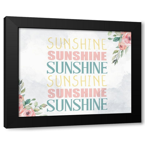 Sunshine Black Modern Wood Framed Art Print by Allen, Kimberly