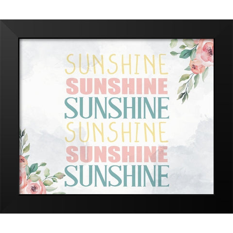 Sunshine Black Modern Wood Framed Art Print by Allen, Kimberly