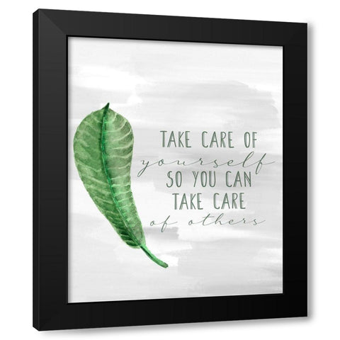 Take Care 1 Black Modern Wood Framed Art Print by Allen, Kimberly