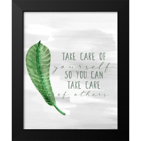 Take Care 1 Black Modern Wood Framed Art Print by Allen, Kimberly