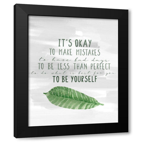 Take Care 2 Black Modern Wood Framed Art Print with Double Matting by Allen, Kimberly