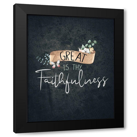 Great is Thy Black Modern Wood Framed Art Print by Allen, Kimberly