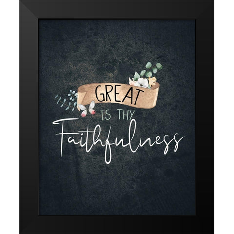 Great is Thy Black Modern Wood Framed Art Print by Allen, Kimberly