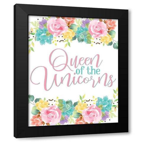 Queen 1 Black Modern Wood Framed Art Print by Allen, Kimberly