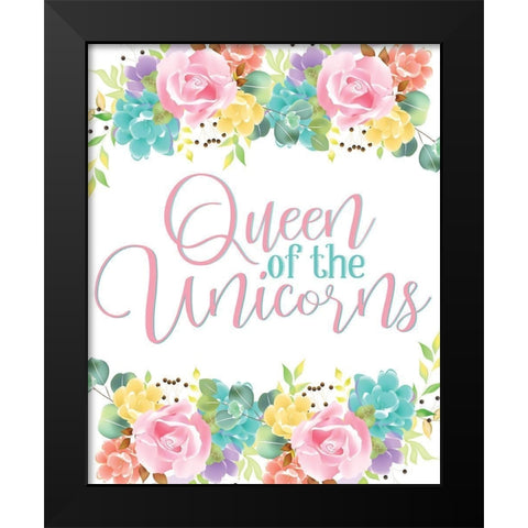 Queen 1 Black Modern Wood Framed Art Print by Allen, Kimberly