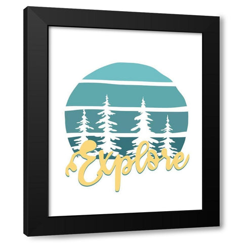 Explore Little Man 1 Black Modern Wood Framed Art Print with Double Matting by Allen, Kimberly