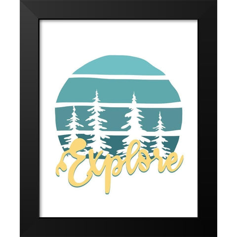 Explore Little Man 1 Black Modern Wood Framed Art Print by Allen, Kimberly
