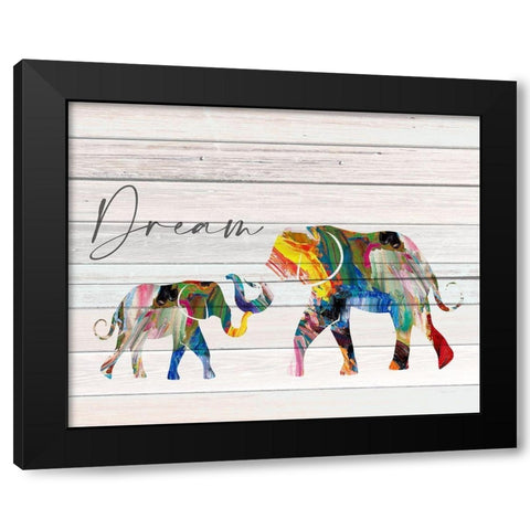 Dream Elephant Black Modern Wood Framed Art Print by Allen, Kimberly