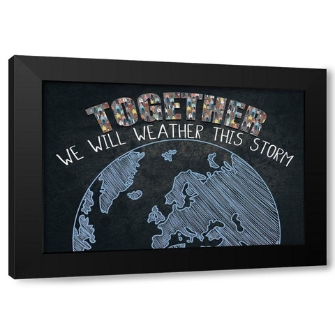 Together We Will Black Modern Wood Framed Art Print with Double Matting by Allen, Kimberly