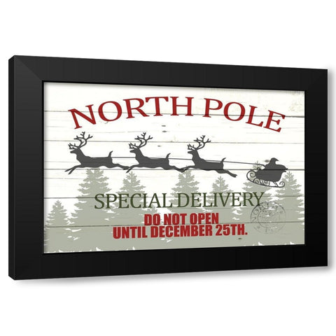 Special Delivery Black Modern Wood Framed Art Print by Allen, Kimberly