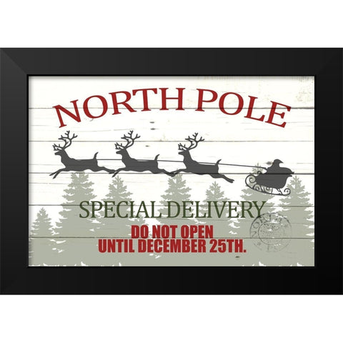 Special Delivery Black Modern Wood Framed Art Print by Allen, Kimberly