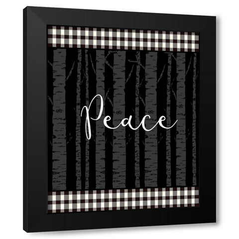 Joy Peace Hope 2 Black Modern Wood Framed Art Print with Double Matting by Allen, Kimberly