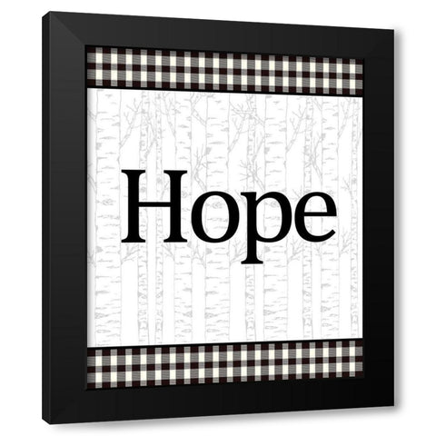 Joy Peace Hope 3 Black Modern Wood Framed Art Print with Double Matting by Allen, Kimberly