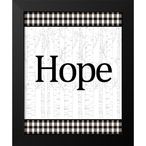 Joy Peace Hope 3 Black Modern Wood Framed Art Print by Allen, Kimberly