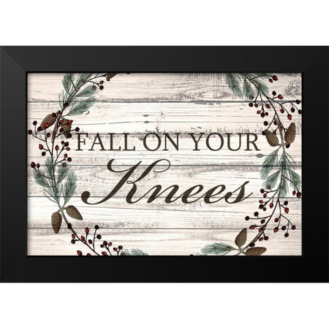 Fall on Your Knees Black Modern Wood Framed Art Print by Allen, Kimberly