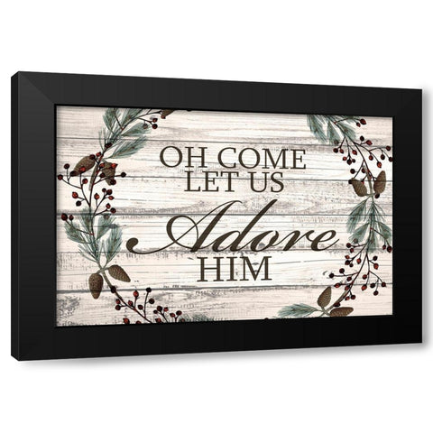 Let Us Black Modern Wood Framed Art Print by Allen, Kimberly
