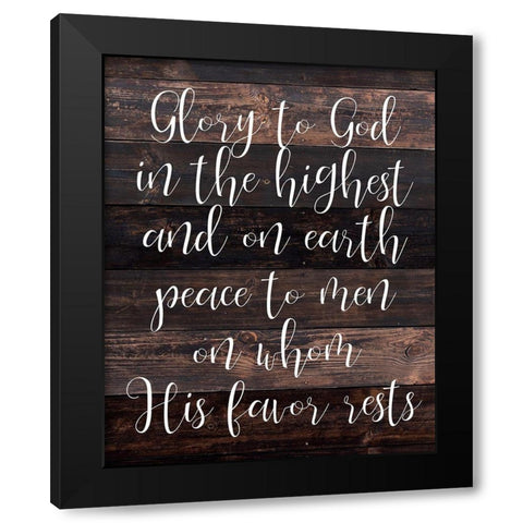 Glory to God in the Highest Black Modern Wood Framed Art Print with Double Matting by Allen, Kimberly