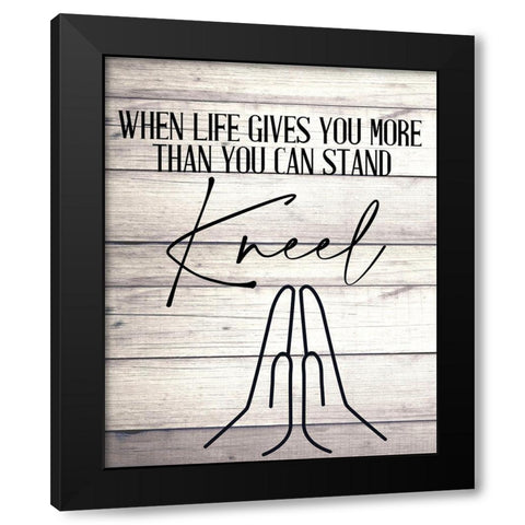When Life Black Modern Wood Framed Art Print by Allen, Kimberly