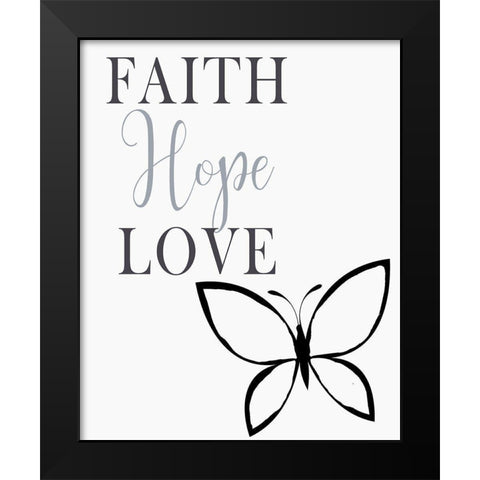 Faith Family 1 Black Modern Wood Framed Art Print by Allen, Kimberly