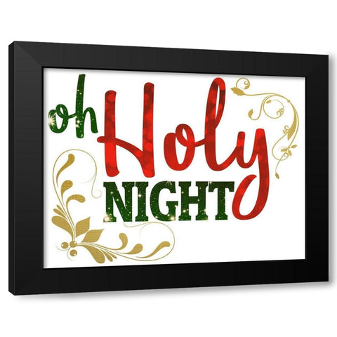 Christmas Night 1 Black Modern Wood Framed Art Print with Double Matting by Allen, Kimberly