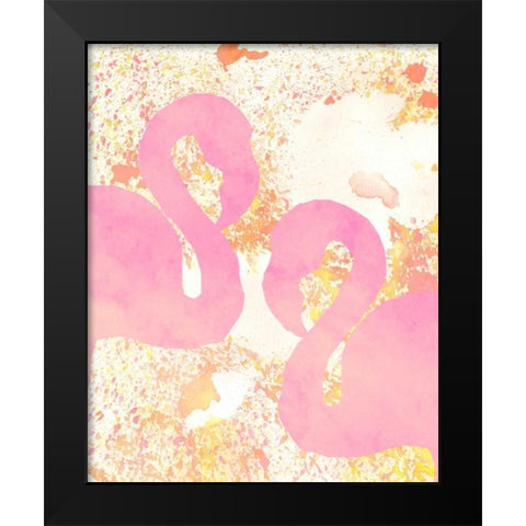 Pink Flamingos 2 Black Modern Wood Framed Art Print by Allen, Kimberly