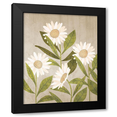 Daisies 1 Black Modern Wood Framed Art Print by Allen, Kimberly