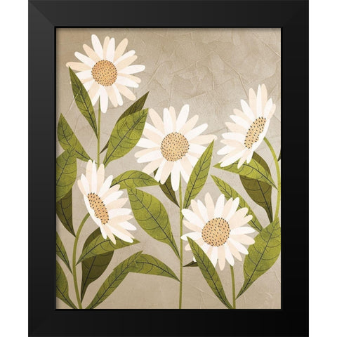 Daisies 2 Black Modern Wood Framed Art Print by Allen, Kimberly