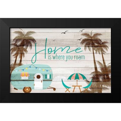 Home Roam Black Modern Wood Framed Art Print by Allen, Kimberly
