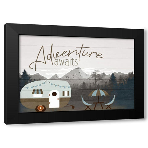 Roam Adventure Black Modern Wood Framed Art Print with Double Matting by Allen, Kimberly
