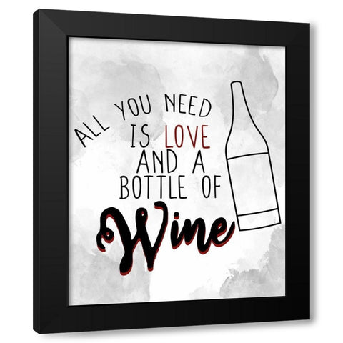 All you Need Black Modern Wood Framed Art Print with Double Matting by Allen, Kimberly