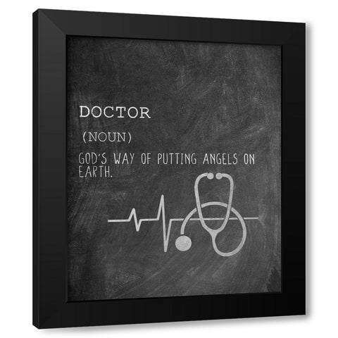 A Doctor Black Modern Wood Framed Art Print by Allen, Kimberly