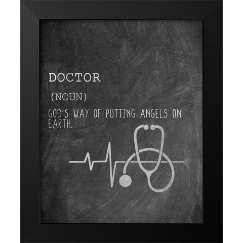 A Doctor Black Modern Wood Framed Art Print by Allen, Kimberly
